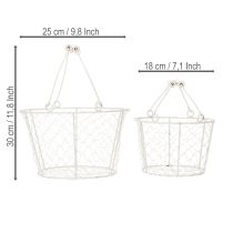 Produkt Dekoracyjne kosze druciane jako rozwiązanie dekoracyjne do kreatywnej aranżacji ogrodu, 30 cm, 1 kpl.