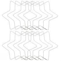 Produkt Pierścień gwiazda z drutu gwiazdki na wianek bożonarodzeniowy 20cm 10 szt