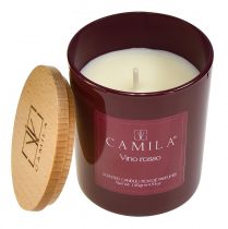 Świeca zapachowa w kieliszku Camila czerwone wino Ø7,5cm W8cm