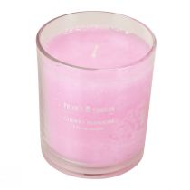 Produkt Świeca zapachowa w szkle Świeca zapachowa o kwiatach wiśni różowa W8cm