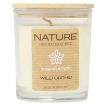 Świeca zapachowa w szklanej świecy z naturalnego wosku Wild Orchid 85×70mm