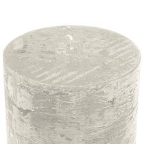 Produkt Świece kolorowe szare 50x100mm 4 szt
