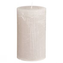 Produkt Świece jednokolorowe jasnoszare świece stojące 70×120mm 4 szt