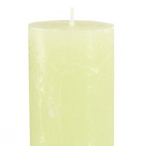 Produkt Świece jednokolorowe limonkowe​​​​​​​ Świece stożkowe 50×300mm 4 szt.