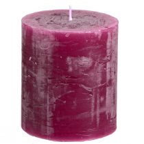 Produkt Świece kolorowe Świece stojące Berry fioletowe 70×80mm 4 szt