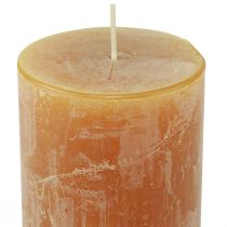 Produkt Świece jednokolorowe żółte Rustic Safe Candle 80×110mm 4szt