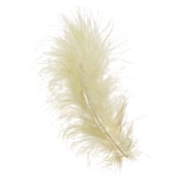 Produkt Prawdziwe pióra do rękodzieła w kolorze jasnożółtym 5cm - 10cm 20g