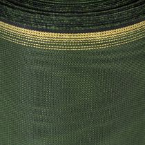 Produkt Elegancka, ciemnozielona wstążka do wieńca z mory, 125 mm ze złotym perłowym brzegiem, wstążka żałobna, dekoracja ślubna, wstążka kokardka