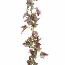Bluszcz Girlanda Zielona, Bordowa 182,5 cm