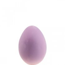 Jajko wielkanocne ozdobne jajko plastikowe fioletowe flokowane 20cm