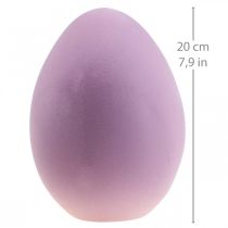 Produkt Jajko wielkanocne ozdobne jajko plastikowe fioletowe flokowane 20cm
