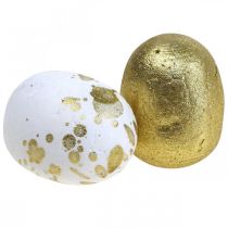 Jajka Styropianowe Pisanki Styropianowe Zdobienie Białe Złoto 3cm 32szt