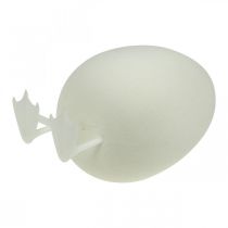 Produkt Jajko ozdobne z nóżkami Pisanka biała Dekoracja stołu Figurka wielkanocna wys.25cm