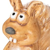 Produkt Figurka siedzącej wiewiórki do dekoracji jesiennej, 10 cm