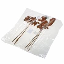 Produkt Słupki ogrodowe wiewiórka na gałęzi patyna metal wys.42cm 3szt