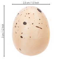 Produkt Dekoracyjne pisanki z nakrapianą powierzchnią do wiosennych aranżacji, 3 cm, 24 sztuki