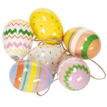 Produkt Ozdoby w kształcie jajek wielkanocnych, idealne do ozdabiania choinek i gałązek wielkanocnych, 6 cm, 12 sztuk