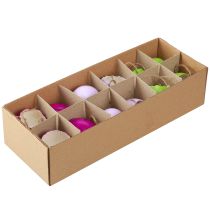 Produkt Ozdobne skorupki jajek wielkanocnych do zawieszania kolorowe Ø3,5cm 12 szt