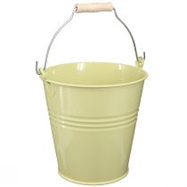 Produkt Doniczka metalowa wiadro w kolorze zielono-żółtym 26x22,5x23cm 6l