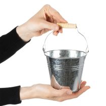 Produkt Wiadro Ø12cm wys.10cm 8 szt. Cynkowe, błyszczące