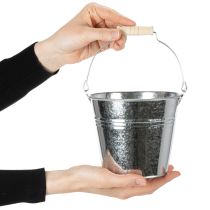 Produkt Wiadro Ø14cm H12cm 6 szt. Cynkowe, błyszczące