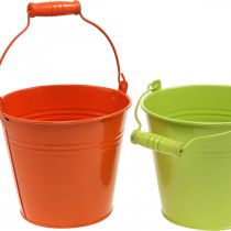 Produkt Wiadro doniczkowe metalowe wiadro dekoracyjne kolorowe kolory Ø14cm W12cm 6 szt