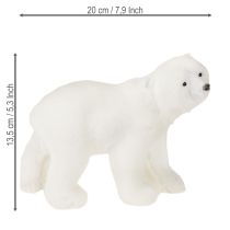 Produkt Dekoracyjne figurki niedźwiedzia polarnego stojące i siedzące białe 16/20cm 3 szt.