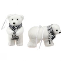 Produkt Zestaw figurek do powieszenia na ścianie w kształcie niedźwiedzia polarnego, 11×7 cm, 4 szt.