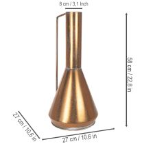 Produkt Elegancki wazon stojący, styl vintage, orientalny, metalowy dzbanek dekoracyjny w kolorze miedzianym, Ø27cm, wys. 58cm