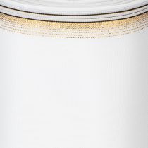 Produkt Elegancka wstążka do wieńca z efektem mory, 200 mm, biała, ze złotym perłowym brzegiem i specjalnym wykończeniem, 25 m – idealna do dekoracji i uroczystości