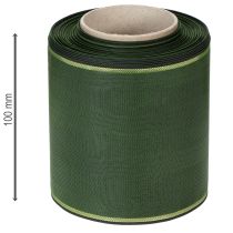 Produkt Elegancka, zielona wstążka do wieńców w kolorze mory ze złotym brzegiem, 100 mm x 25 m, do florystyki i dekoracji pogrzebowych
