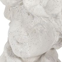 Produkt Dekoracyjna figurka w kształcie głowy krasnala, idealna do stylowego ogrodu i salonu, szara, 30 cm