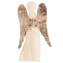 Produkt Figura anioła wykonana z drewna z korą brzozową, 30cm