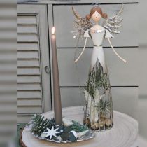 Produkt Metalowa figurka anioła, latarnia świąteczna wys. 31,5 cm