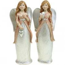 Produkt Figura anioła anioł stróż anioł bożonarodzeniowy z sercem wys. 19cm 2szt