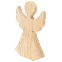 Produkt Drewniana figurka dekoracyjna anioła z jasnego naturalnego drewna, ozdoba świąteczna, 30 cm