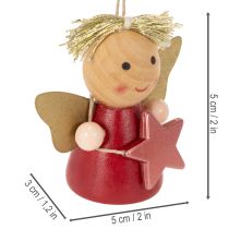 Produkt Dekoracyjna zawieszka anioł z gwiazdką do zawieszenia, 5cm, 9 sztuk
