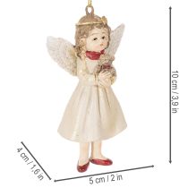 Produkt Dekoracyjne aniołki choinkowe w stylu vintage, na Boże Narodzenie, 10 cm, 3 sztuki