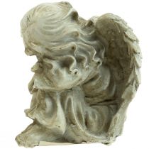 Produkt Anioł na grób Kremowy anioł na grób Śpiący anioł 6×5,5×8cm