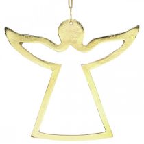 Metalowa zawieszka, Aniołek dekoracyjny, Dekoracja Adwentowa Złota 15×16,5cm