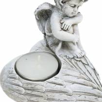 Dekoracja grobu świecznik na tealighty anioł 10cm 2szt
