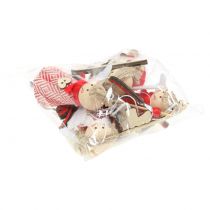 Produkt Anioł jako figura dekoracyjna 15cm czerwony, biały 4 sztuki