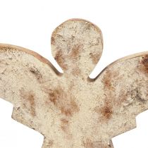 Produkt Dekoracja aniołków bożonarodzeniowych Świąteczne drewno mango 20×18×2,5cm