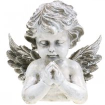 Modlący się anioł, kwiat pogrzebowy, popiersie anioła, dekoracja grobu wys. 19cm szer. 19,5cm