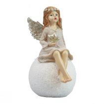 Dekoracja stołu Boże Narodzenie Aniołek bożonarodzeniowy Anioł z gwiazdą 21cm