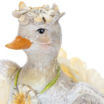 Produkt Dekoracyjna figurka kaczki w kwiecistej sukience, wiosenna, szczegółowy dodatek do letniej dekoracji, 11 cm, 2 sztuki