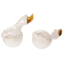 Produkt Ceramiczna figurka dekoracyjna w kształcie kaczki, idealna ozdoba salonu, 13 cm, 2 sztuki
