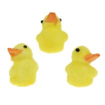 Kaczka mini 4cm flokowana żółta 12szt.