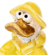 Produkt Figurki kaczuszek, ceramiczne figurki w kształcie płaszczy przeciwdeszczowych do zabawnej dekoracji balkonu i ogrodu, 11 cm, 4 sztuki