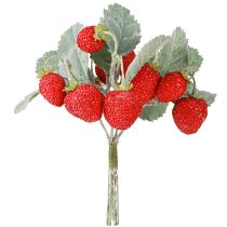 Produkt Sztuczne truskawki, zestaw 6 szt. - trwały element dekoracyjny, 23 cm